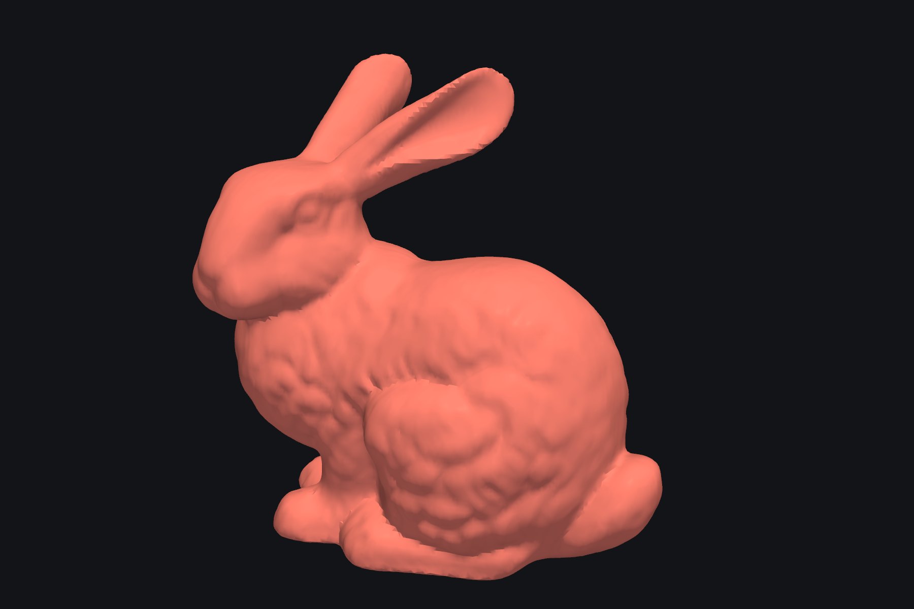 Stanford bunny STL rendered with PyVista