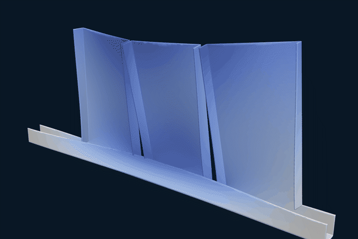 Animated pump bracket modal analysis visualized with PyVista