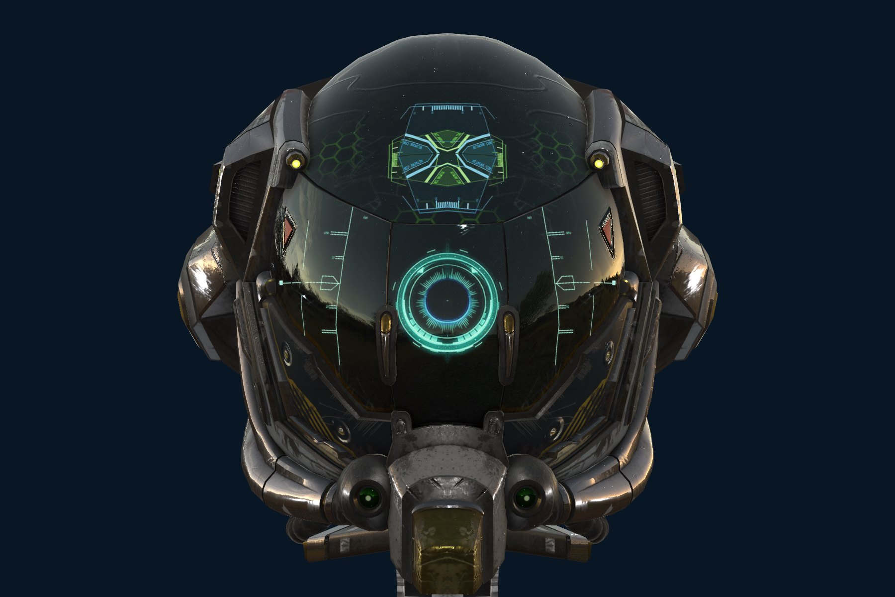 glTF scene imported and rendered with PyVista